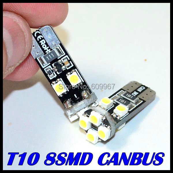 10 ./ Canbus T10   8  3528   Canbus    194 168 W5W T10 SMD       