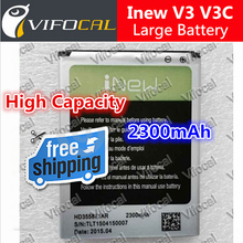 Inew V3 battery New 100 Large 2300mAh for inew v3 plus V3C Smart Mobile Phone Free