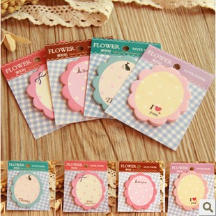 10 pcs/lot Cute Flowers Memo Pad Sticky Note Kawaii Paper Scrapbooking Sticker Pads Creative Korean Stationery Free shipping 323