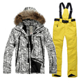 Outdoor ski wear waterproof overalls suit boy snowboarding down ski jacket thick warm winter mountaineering men
