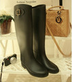 Fresh Red Cool Women's Fashion Knee High Rain Boots Motorcycle