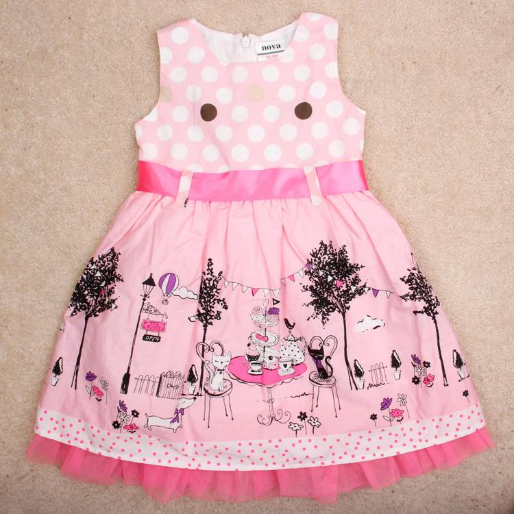 Girl Dress Nova Baby & Kids New 2014  Cute Baby Girls Frozen Dress Cotton Tutu Party Dress Novelty girl's dresses H4903