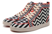 2015 Fashion Stripe Neutral Sneaker Pure 100 Genuine Leather Comfortable breathable men brand casual More brands