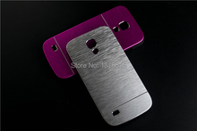 Luxury Brushed Metal Aluminium material case For Samsung Galaxy S4 mini i9190 phone case cover