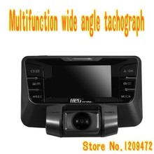 Multifunction GPS digital tachograph with Dual Lens good WDR night vision 180 degree rotation tachograph for free shipping