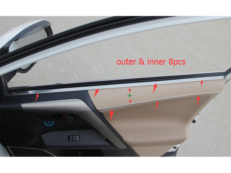 Фотография Car interior window and  Door Stripe Cover Trim for Toyota rav4 2013  201 4 2015