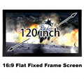 Beautiful Image Projector Screen 120 Inch Flat Fixed Frame Projection Screens 16 9 Ratio 3D Display