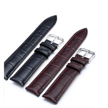 1pc Genuine Leather Watch Strap Stainless Steel Tang Buckle 100% Brand New Watchbands 2 colors 7 sizes