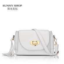 SUNNY SHOP Small Tassel Women Messenger Bags Cute Girls Crossbody Bags Brand Designer Women Leather Handbags High Quality