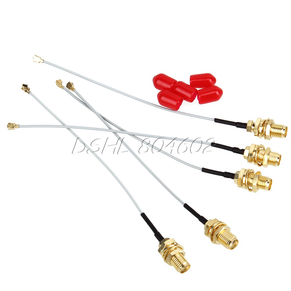5 Pcs 15CM 5.9 Inch RG178 SMA to uFL/u.FL/IPX/IPEX RF Female Adapter Cable
