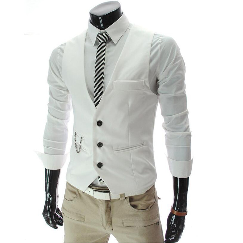 2016 Hot Sale Dress Vests For Men Slim Fit Mens Suit Vest Top Male Waistcoat Gilet Casual ...