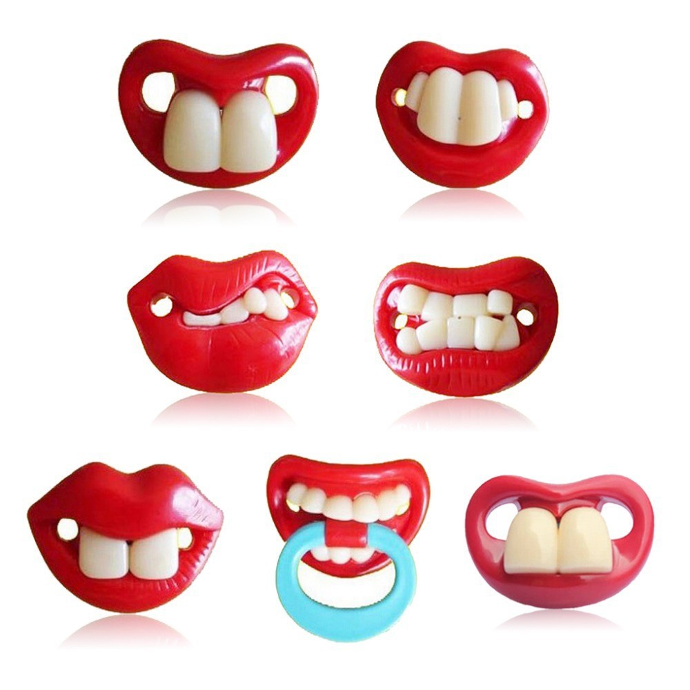 1 Piece Infant silicone Pacifier Hot Funny Dummy Dummies Pacifiers baby pacifiers baby teeth teeth and funny personality devil (1)