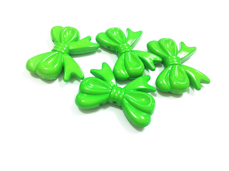 Wholesale-46x36mm-60pcs-lot-Light-Green-Acrylic-Bow-Beads-For-Fashion ...