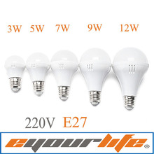 220V LED Globe Light/Bulb E27 LED Bulb Energy Saving LED Bulb Light Lamp White Housing LED Bulb