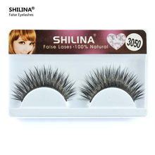 SHILINA 3050 Natural Mink False Eyelashes 1 pair Long Eyelash High Quality Fake Eye Lashes Extension