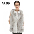 2016 New Arrival Luxury Women Vest Winter Whole Pieces Natural Fox Fur Vests Warm Winter Fur