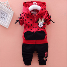 baby girls clothing sets cartoon 2015 spring/autumn children’s wear cotton casual tracksuits kids clothes sports suit hot sale