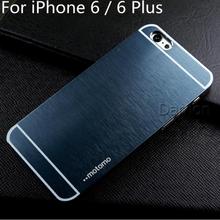 Brushed Aluminum Phone Cases For iPhone 6 4.7 6 Plus 5.5 Metal Hard Back Cell Phones case 6 Plus Mobile Phone Cases Bag Cover