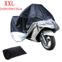 Motorcycle Waterproof Outdoor Motorbike Bike Moped Dust Prevent Rain Cover Size XXL 245*105*125cm(L*W*H)