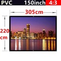 whole sale 150 Inch 4 3 PVC Fabric Matte With 1 1 Gain projection screen Wall