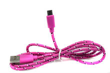 1M 2M 3M Braided Wire Micro USB Cable 3ft Sync Nylon Woven Charger Cords For Samsung
