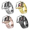 38mm 42mm 3 Points Stainless Steel Strap Gold Plated Protective Case Cover Watch Bands for Apple