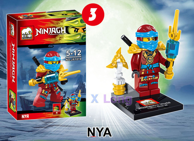 Купить 6 шт много набор Ниндзяго Коул Кай Джей Зейн ниндзя minifigures ...