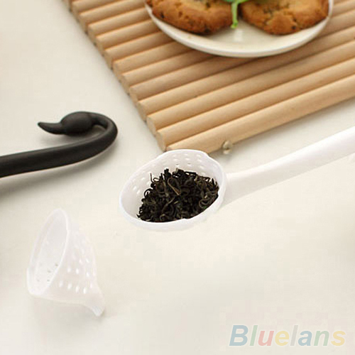 Plastic Swan Shape Tea Strainer Herbal Spice Infuser Filter Teaspoon Colander 1QE2 4BQA