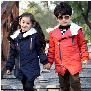 Wholesale and retail children's clothing more winter private cotton-padded jacket coat hooded fleece winter jacket