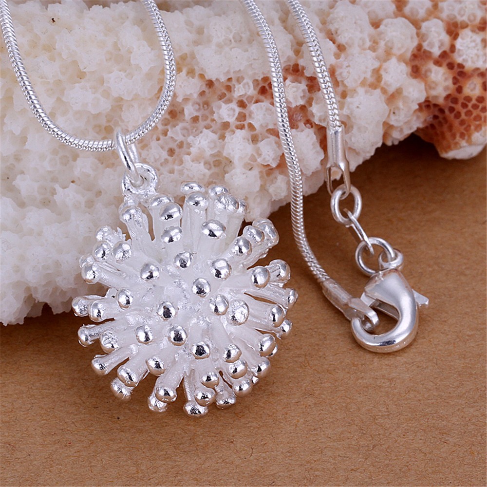 Beautiful Brilliant Fireworks Pendants New Design Simple Fashion Jewelry Accessories Silver Plated for Women Wholesale HFNE0832