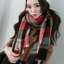 NEW Winter all-match Girls Ladies Blanket big size Tartan Scarf Plaid Checked Scarves Soft Warm cover up FEAL S189