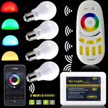Smart LED Bulb + 4-Zone RF Touch Scree Remote Controller + Wifi Controller