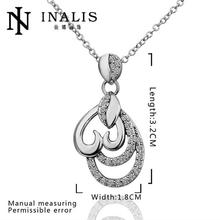N569 New Arrival Women Necklace African Wedding Gold Plated Austrian Crystal Pendant Necklace Jewlery Vintage Statement