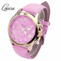 Louise New Casual Watch Women Dress Watches Roman PU Leather Quartz WristWatch For Women Men