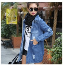 High quality ladies wear cowboy long easy leisure trench coat