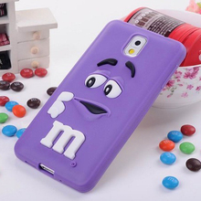 For Samsung Galaxy Note4 Mobile Phone Accessory 3D Colorful M M Chocolate Rainbow Bean Cell Phone