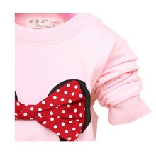 2014 New Fashion Autumn Baby Tees Cotton with Mickey Print Baby Tops girls T shirt Clothes