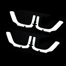 1 Set ABS Chrome Door Storage Net String Bag Decorative Frame Trim For JEEP Wrangler 2 Doors & 4 Doors 2011-15