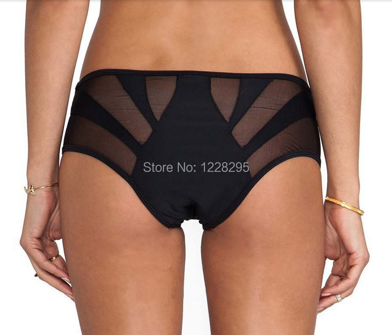 42015Sexy Mesh Sheer Fabric Bikini High Neck Cut Out Crop Top Transparent Sunscreen Swimsuit Vintage Black Brazilian Swimwear.jpg