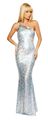 Long Pencil Red Black Silver Women Oblique One Shoulder Backless Mermaid Trumpet Dress Bodycon Maxi Sexy