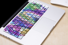 Free shipping Removable cute colorful dazzle and painting waterproof and dustproof keyboard stickers for computer mackbook air