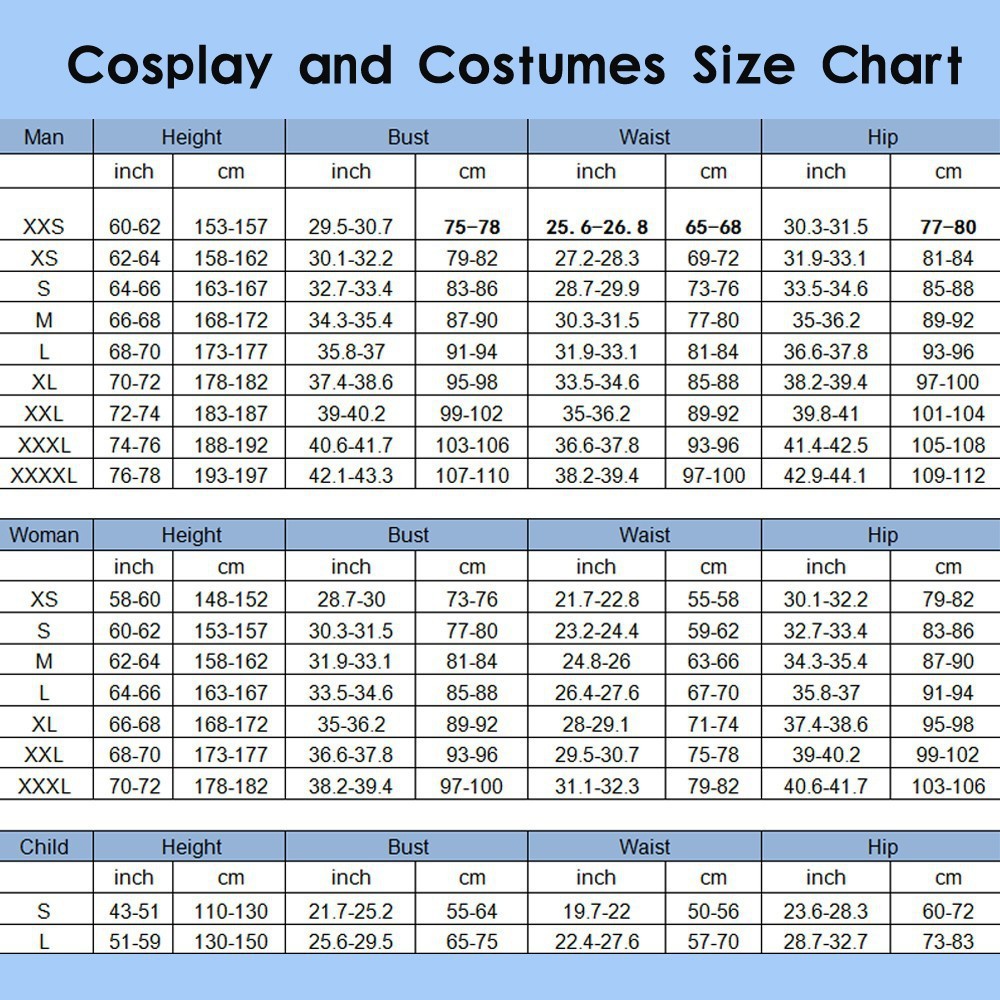 Costuem Size