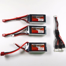 3pcs zop Original LiPo Battery 11.1V 1500Mah 3S 40C MAX 60C T Plug and 3in1 cable RC Car Airplane trucks buggy boats Helicopter