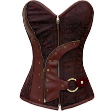2016 New Arrival Fashion Sexy Gothic Slim Waistcoat Bustier Steampunk Corset Plus size S M L XL XXL