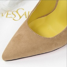 2016 Pointed Toe Suede 11cm Women High Heels Ladies Sexy Wedding Shoes Fashion Women stilettos Pumps