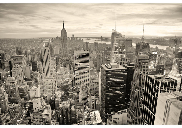 Купить черно-белые обои городских streetscape большой фреской ...