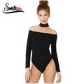 Sweetyou 2017 Fashion Brand Solid Summer Short Jumpsuit Women Sexy Off Shoulder Slash Neck Overalls Slim