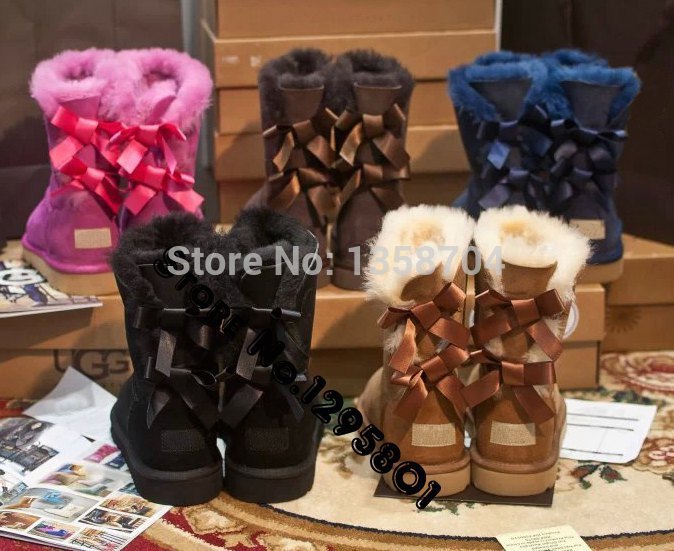Snow boots 2014 new winter high-end flats snow boots women snow shoes cute butterfly bandage full shop snow boots free shipping