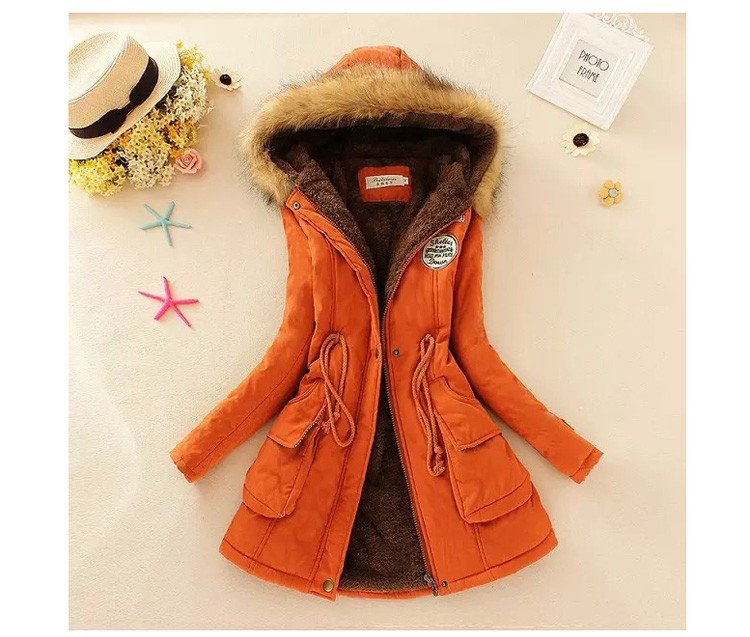 New Fashion Women Jacket Winter Warm Solid Hooded Coat Female Casual Slim Fur Collar Women Jacket And Coats Abrigos Mujer JT142 (6)