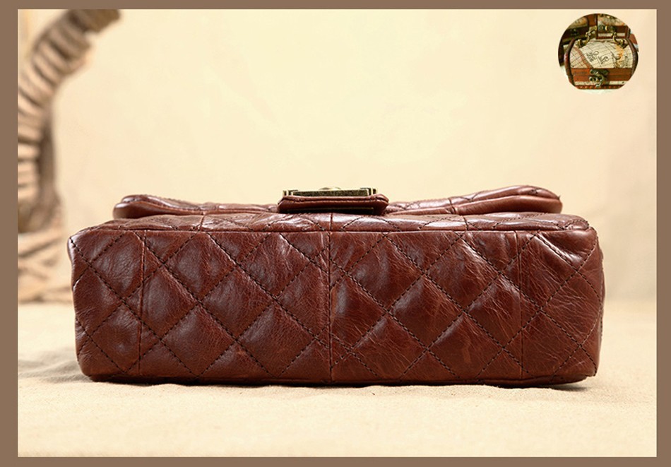 Cobbler Legend Vintage Oil Wax Genuine Leather Women's Messenger Bag